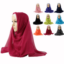 Модный блестящий исламский плательный хаджаб Мусульманский шарф